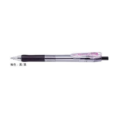 油性ボールペン タプリクリップ 1.6mm ノック式 たっぷりインク 可動式バインダークリップ採用 インク色：黒 本体色：黒 5本入 P-BNU5-BK5