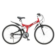 折りたたみマウンテンバイク 26型 外装18段変速 レッド MTB-2618R
