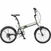 折りたたみ自転車 20型 外装6段変速 マットグリーン HUMMER FDB206 W-sus