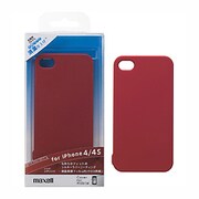 M-IP4CSRA.RE [iPhone 4/4S用抗菌カバー レッドメタリック]