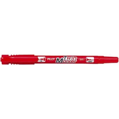 ツインマーカー 細・極細 レッド MEF-12EU-R