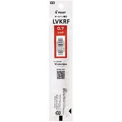水性ボールペン替芯 単色用 ノック式 0.7mm レッド LVKRF-10F-R
