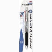 油性ボールペン JETSTREAM(ジェットストリーム) 3色ボールペン 0.7mm 超低摩擦インク インク色:3色(黒・赤・青) 本体色:透明 パックタイプ SXE3400071P.T