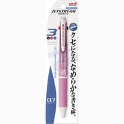 油性ボールペン JETSTREAM(ジェットストリーム) 3色ボールペン 0.7mm 超低摩擦インク インク色:3色(黒・赤・青) 本体色:ピンク パックタイプ SXE3400071P13