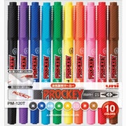 プロッキー 極細+細字丸芯 10色セット PM-120T 10C(N)