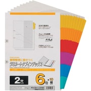 A4 ラミタブ見出し 2穴 6山10組 LT4206F