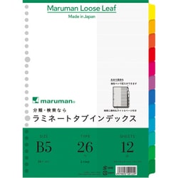 B5 ラミタブ見出し12山 LT5012