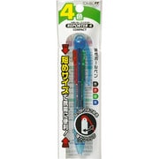 4色ボールペン リポーター4コンパクト 0.7mm 透明ブルー FCB-133B