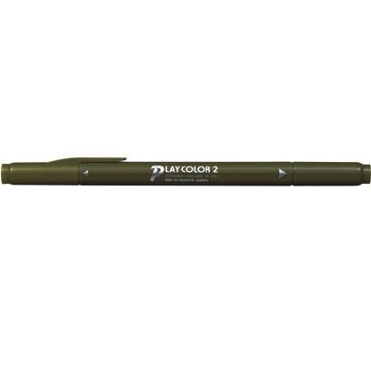 水性サインペン プレイカラー2 1.2mm/0.4mm オリーブ WS-TP43