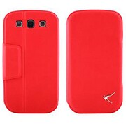 GALAXY S3 SC-06D/GALAXY S3 α SC-03E専用 Iroo レザー調ケース レッド