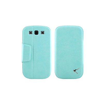 GALAXY S3 SC-06D/GALAXY S3 α SC-03E専用 Iroo レザー調ケース ブルー
