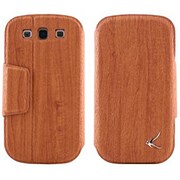 GALAXY S3 SC-06D/GALAXY S3 α SC-03E専用 Iroo レザー調ケース ウッド