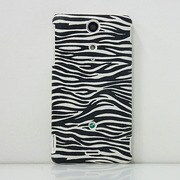 Xperia GX SO-04D用 レザーカバージャケット ゼブラブラック