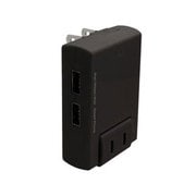 家庭用 ACコンセント付 2口 USB AC充電器 ブラック PA-ADF81K