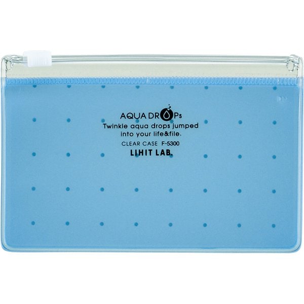 クリヤーケース AQUA DROPs（アクアドロップス） S型 A8 青 F5300-8