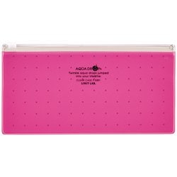 クリヤーケース AQUA DROPs（アクアドロップス） PEN（通帳）サイズ 赤 F5301-3