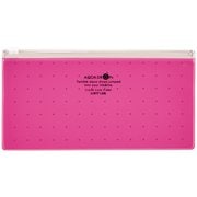 クリヤーケース AQUA DROPs(アクアドロップス) PEN(通帳)サイズ 赤 F5301-3
