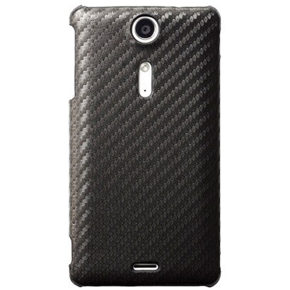 TR-BCXPGX12-CB [Xperia GX用バックカバーセット（カーボンブラック）]