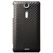 TR-BCXPGX12-CB [Xperia GX用バックカバーセット（カーボンブラック）]