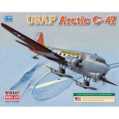 アメリカ空軍 C-47 スカイトレイン スキーバージョン [1/144 スケールミリタリーシリーズ]