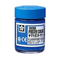 ポスターカラー 30ml 蛍光ブルー PW30ML#336