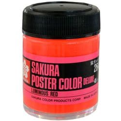 ポスターカラー デラックス トクイロ 45ml 蛍光レッド PWD45MLトクイロ#264