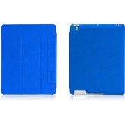 LeatherLOOK with Front cover for iPad(第4・3世代)/iPad 2 ブルー TUN-PD-000113