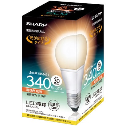 LED電球 E26口金 電球色相当 340lm ELM（エルム） DL-LA34L