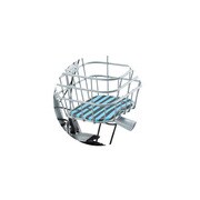 バスケットクッション大人用 bikke ストライプ柄ブルー BK-BIKA B404030BDG