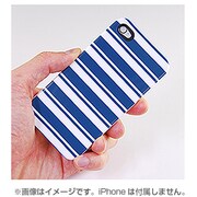 Ri4-IMD003 [iPhone 4S/4用 ハードケース ボーダー柄 アオ]