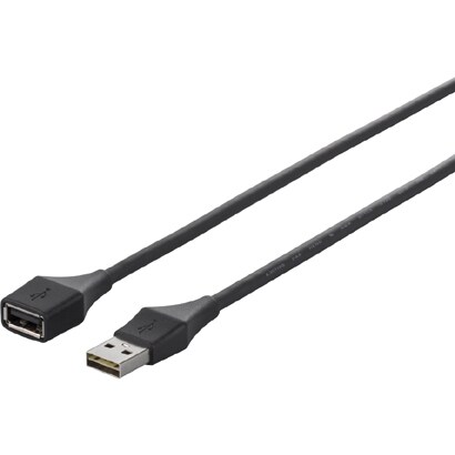 “どっちもUSBケーブル” どっちもUSBコネクター採用 USB2.0延長ケーブル（A to A） 1.5mブラック BSUAADU215BK