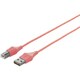 “どっちもUSBケーブル” どっちもUSBコネクター採用 USB2.0ケーブル（A to B） 3.0mピンク BSUABDU230PK