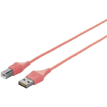 “どっちもUSBケーブル” どっちもUSBコネクター採用 USB2.0ケーブル（A to B） 3.0mピンク BSUABDU230PK