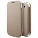SPIGEN SGP Galaxy S3 レザーケース フォリオ サンド・ブラウン SGP09220