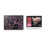 デザイニングジュエルコンパクト ブラック [03.ピンクブラウンのアイシャドウと、レッド系の口紅]