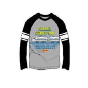 プラレール Ｎ700系新幹線 袖ｐｔ長袖Tシャツ 杢グレー 100 [子供服]