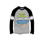 プラレール Ｎ700系新幹線 袖ｐｔ長袖Tシャツ 杢グレー 120 [子供服]