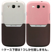 GalaxySIII用 ツートップス着せ替えケース トップスホワイト/ピンク