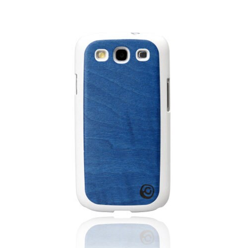 GALAXY S3 SC-06D/GALAXY S3 α SC-03E用 リアルウッドケース リアルウッドケース Midnight Blue（ミッドナイトブルーホワイト）