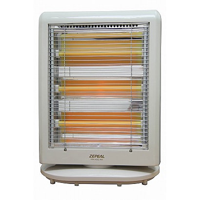 3灯首振り電気ストーブ DEH-A902-WH ゼピール
