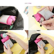 カメラポーチ スマートポーチ グレー/ピンク