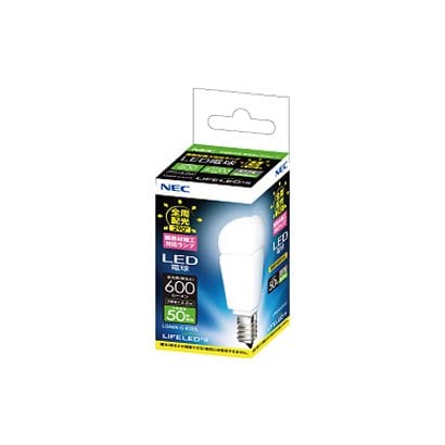 LED電球 E17口金 昼白色相当 600lm LIFELED’S LDA6N-G-E17/S
