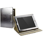 Silver folio with integrated stand for 新しいiPad CY0710CIGLA