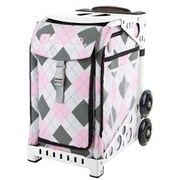 ZUCAスポーツ フレーム（ホワイト）＋インサートバッグ（ピンクアーガイル） 旅行日数目安：2～3泊 40.23L ZUCA Sport Frame White＋Insert Bag Pink Argyle