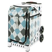 ZUCAスポーツ フレーム(ホワイト)+インサートバッグ(ブルーアーガイル) 旅行日数目安:2~3泊 40.23L ZUCA Sport Frame White+Insert Bag Blue Argyle