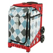 ZUCAスポーツ フレーム（レッド）＋インサートバッグ（ブルーアーガイル） 旅行日数目安：2～3泊 40.23L ZUCA Sport Frame Red＋Insert Bag Blue Argyle