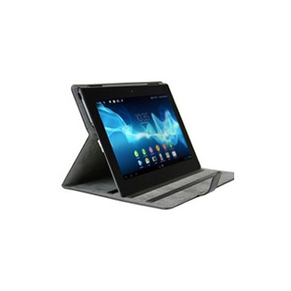 Xperia Tablet S専用 レザーケース　液晶保護フィルム付 BSTPSS12LBK
