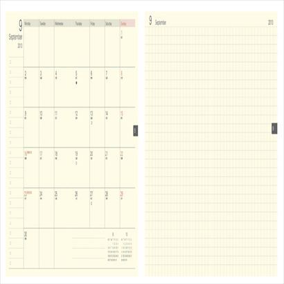 ノフェスダイアリー 2013年月間+ノートA6サイズ リザードターコイズ RFD1318A