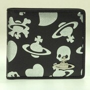 二つ折り財布 小銭入れ付 WOOD0730V-LOGOPRINT/ARG