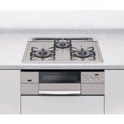 ビルトインコンロ スタイリッシュ HR プレミアムシリーズ ガラス天板 天板幅60cm プラチナシルバー/グレーゴトク 都市ガス HR-BP3CR-G6SS